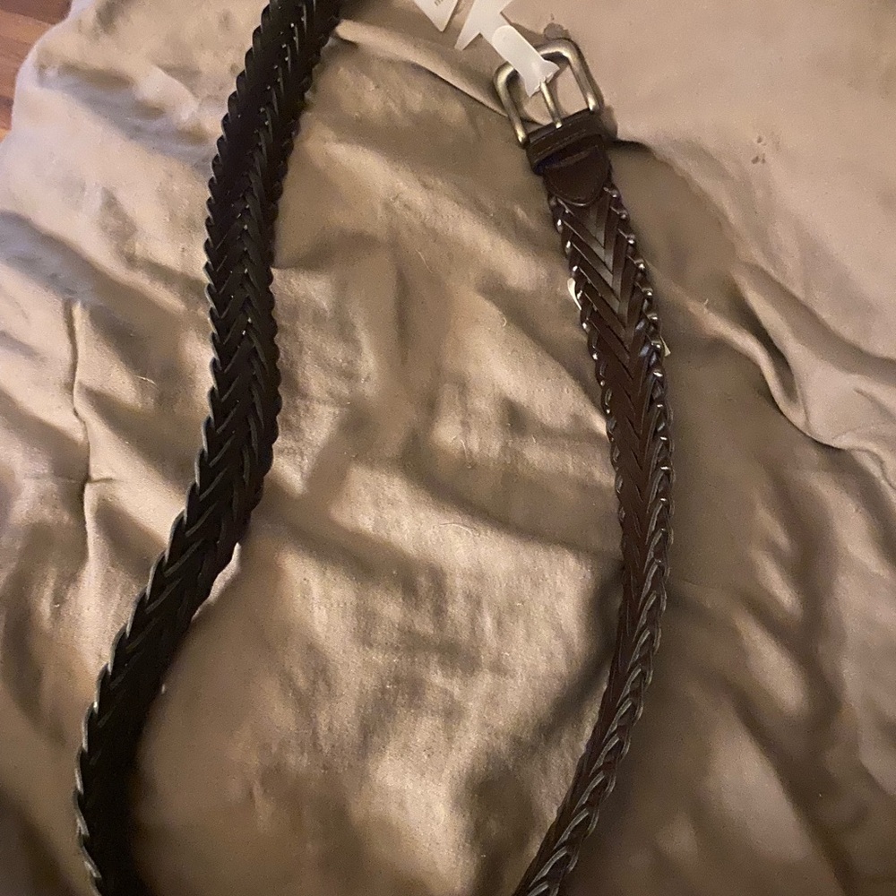 Kids' Braided Leather Belt - Black and Brown